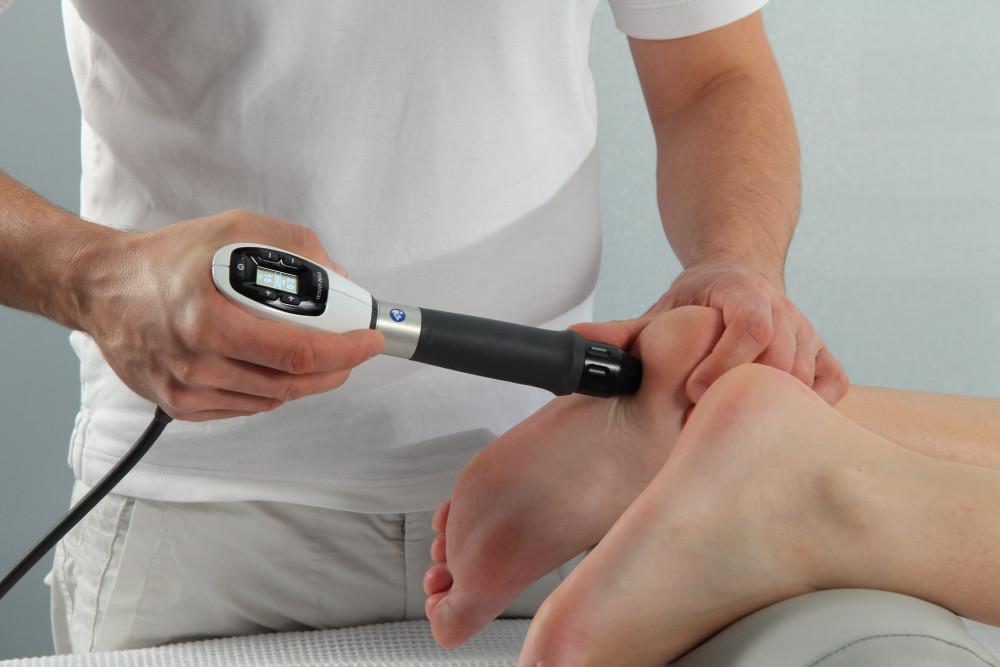 Shockwave therapy treatment session